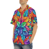 Hawaiian Shirt Vibrant Colorful Leaves