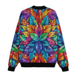 Bomber Jacket Vibrant Colorful Leaves