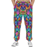 Men's Sweatpants Colorful Kaleidoscop Leaves