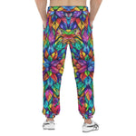 Men's Sweatpants Colorful Kaleidoscop Leaves
