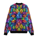 Bomber Jacket Colorful Kaleidoscop Leaves