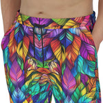 Men's Sweatpants Colorful Kaleidoscop Leaves