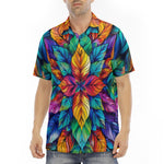 Men's Polo Shirt Colorful Floral Pattern