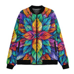 Bomber Jacket Colorful Floral Pattern