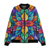 Bomber Jacket Colorful Floral Pattern