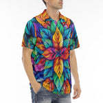 Men's Polo Shirt Colorful Floral Pattern