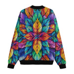 Bomber Jacket Colorful Floral Pattern