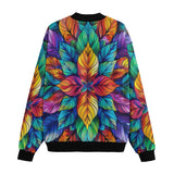 Bomber Jacket Colorful Floral Pattern