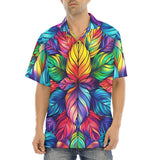 Hawaiian Shirt Vibrant Rainbow Leaves