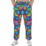 Men's Sweatpants Vibrant Rainbow Leaves