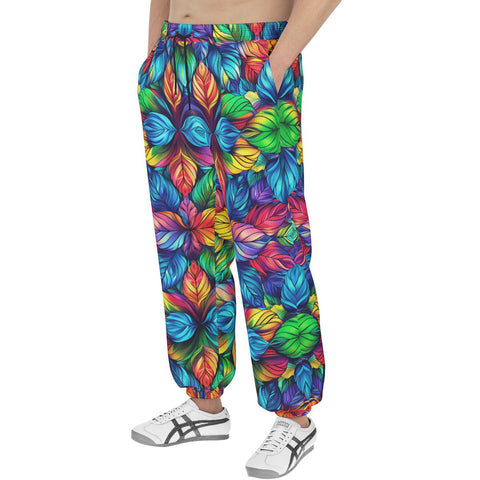 Men's Sweatpants Vibrant Rainbow Leaves