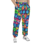 Men's Sweatpants Vibrant Rainbow Leaves