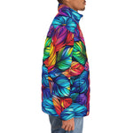 Down-Padded Puffer Jacket Vibrant Rainbow Leaves