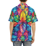Hawaiian Shirt Vibrant Rainbow Leaves