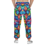 Men's Sweatpants Vibrant Rainbow Leaves
