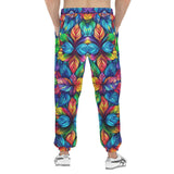 Men's Sweatpants Vibrant Rainbow Leaves