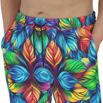 Men's Sweatpants Vibrant Rainbow Leaves