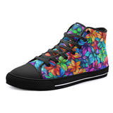 High-Top Canvas Shoes Colorful Leaves