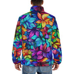 Down-Padded Puffer Jacket Colorful Leaves