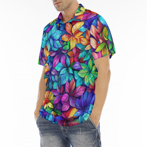 Men's Polo Shirt Colorful Leaves