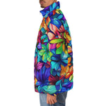 Down-Padded Puffer Jacket Colorful Leaves