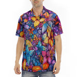 Men's Polo Shirt Vibrant Colorful Leaves
