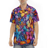 Men's Polo Shirt Vibrant Colorful Leaves