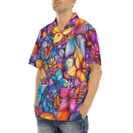 Hawaiian Shirt Vibrant Colorful Leaves