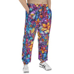 Men's Sweatpants Vibrant Colorful Leaves