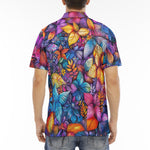 Men's Polo Shirt Vibrant Colorful Leaves