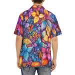 Hawaiian Shirt Vibrant Colorful Leaves