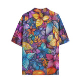 Hawaiian Shirt Vibrant Colorful Leaves