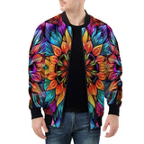 Bomber Jacket Kaleidoscopic Vibrant Colors