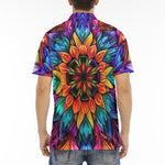 Men's Polo Shirt Kaleidoscopic Vibrant Colors