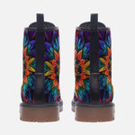 Leather Boots Kaleidoscopic Vibrant Colors