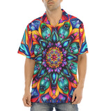 Hawaiian Shirt Vibrant Colorful Geometric Shapes