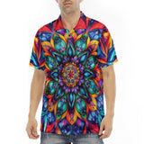 Men's Polo Shirt Vibrant Colorful Geometric Shapes