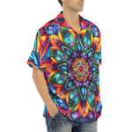 Hawaiian Shirt Vibrant Colorful Geometric Shapes