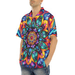 Hawaiian Shirt Vibrant Colorful Geometric Shapes