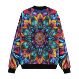 Bomber Jacket Vibrant Colorful Geometric Shapes