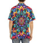 Hawaiian Shirt Vibrant Colorful Geometric Shapes