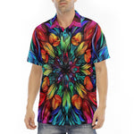 Men's Polo Shirt Colorful Abstract Digital Art