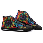 High-Top Canvas Shoes Colorful Abstract Digital Art