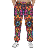 Men's Sweatpants Rainbow Colored Flowers