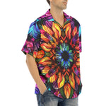 Hawaiian Shirt Rainbow Colored Flowers