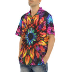 Hawaiian Shirt Rainbow Colored Flowers