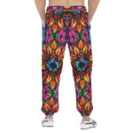 Men's Sweatpants Rainbow Colored Flowers