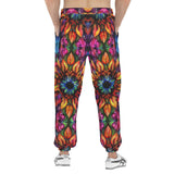 Men's Sweatpants Rainbow Colored Flowers