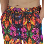Men's Sweatpants Rainbow Colored Flowers