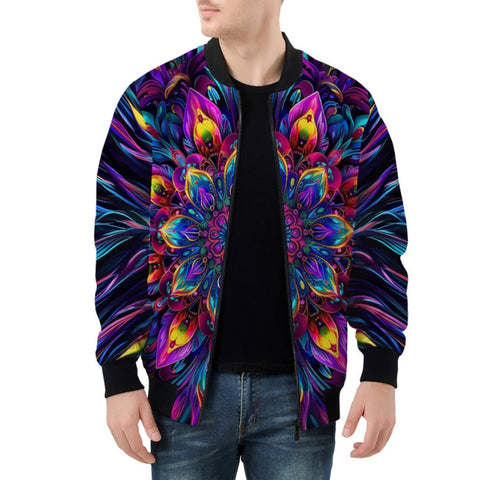 Bomber Jacket Abstract Psychedelic Cibrant Colors